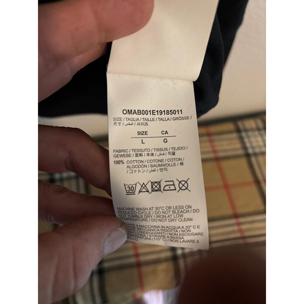 Off-White Diagonal Hand Card ls tee - Picture 5 of 8
